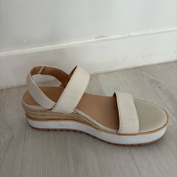 Madden NYC Platform Sandals – Beige Canvas Espadrille – Women’s Size 8 - Picture 6 of 8